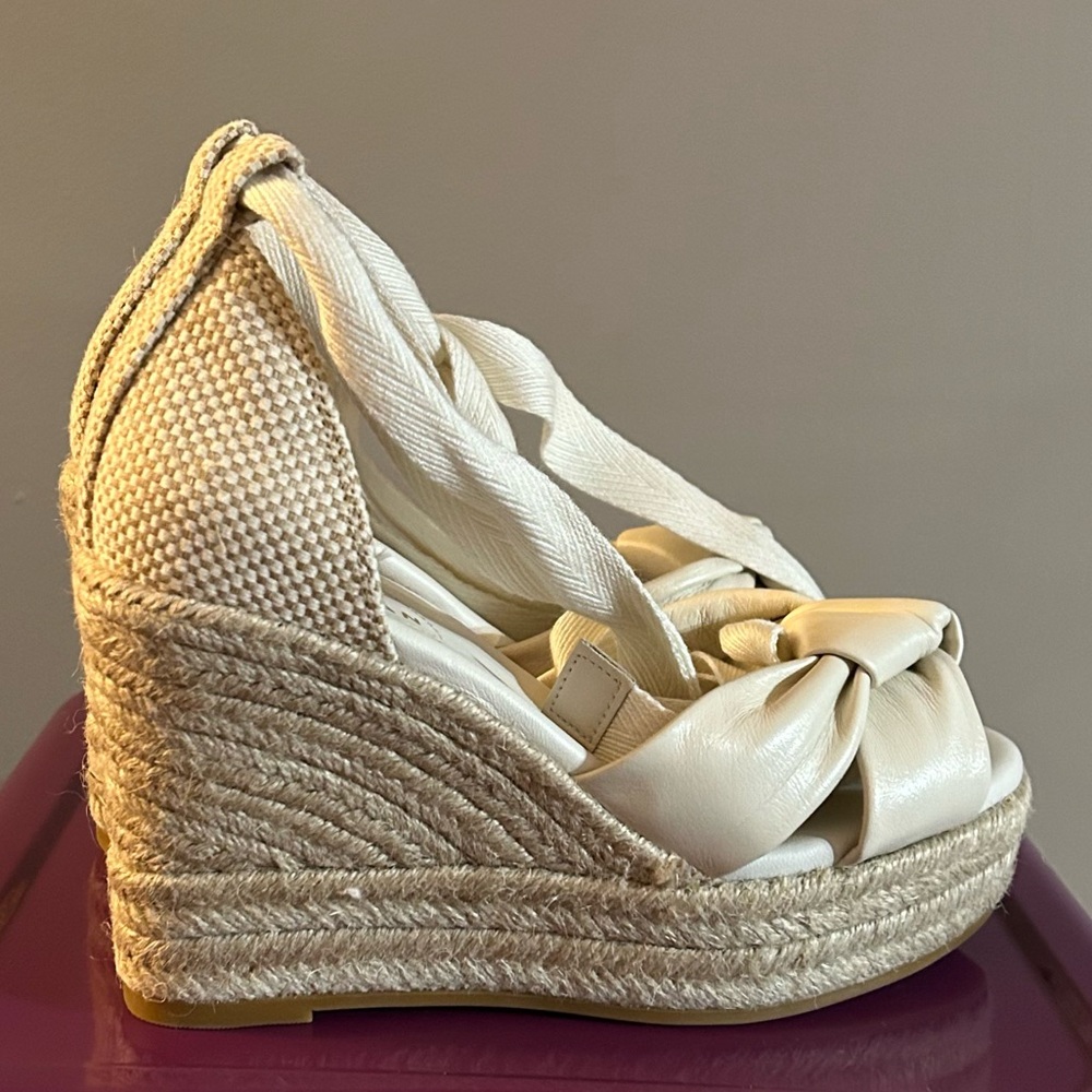 Cole Haan Cloudfeel Hampton Wedge Jute Heel Leather Sandals - Picture 5 of 16